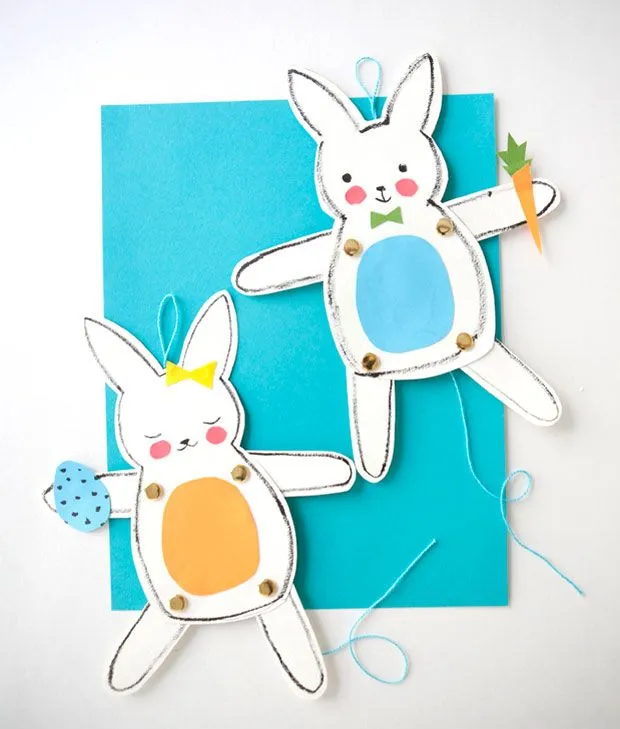 Jumping Jack Easter Bunny Craft