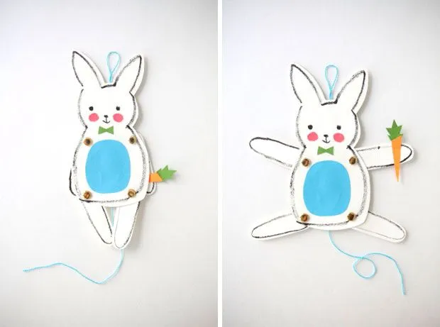 Jumping Jack Easter Bunny Craft