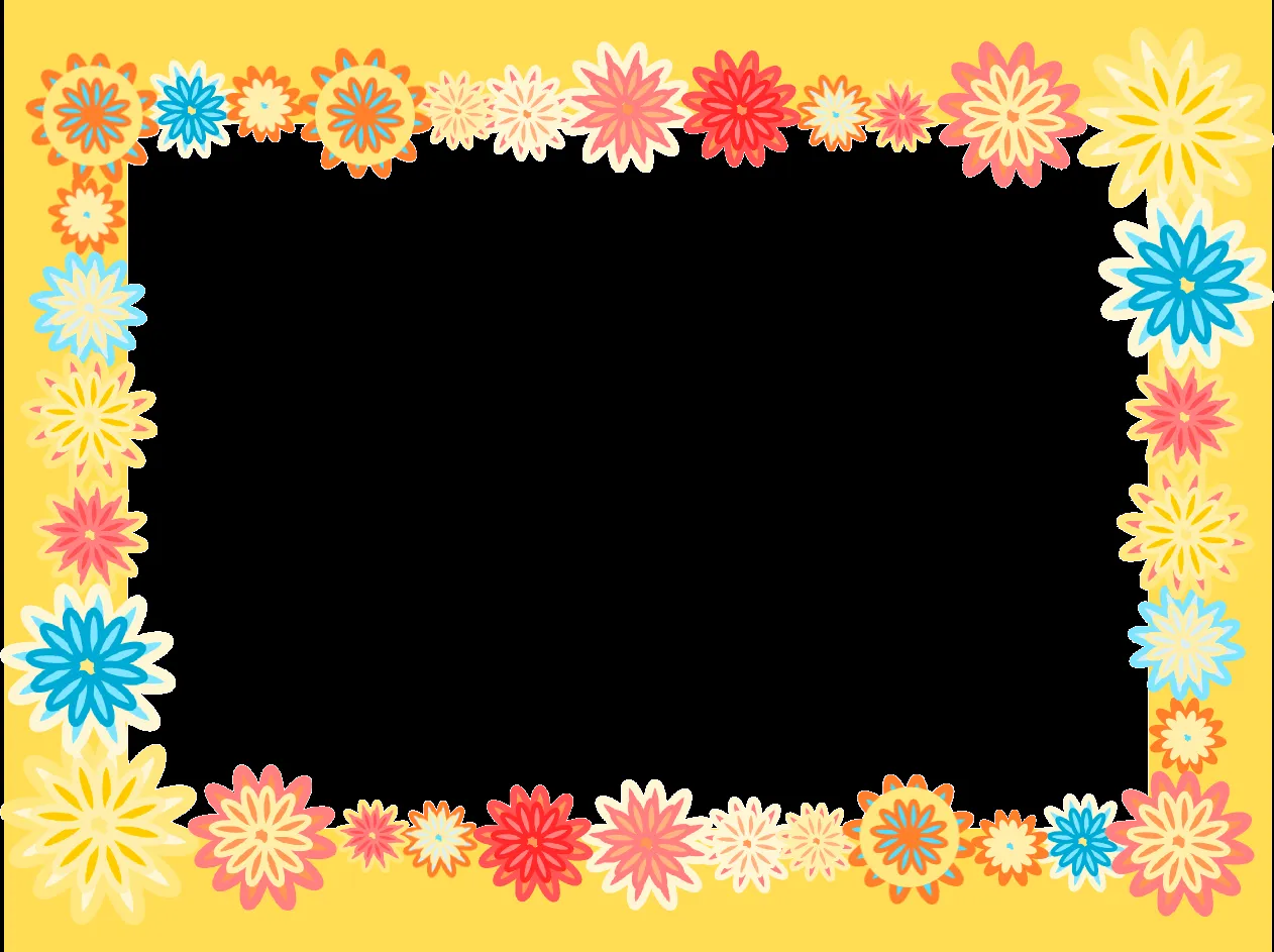 free digital scrapbooking flower frames – colorful flower frame ...