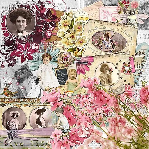 Just collages: Vintage-collage