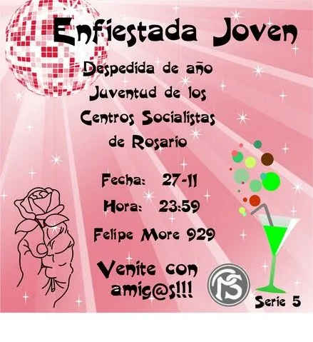 Juventud Centros Socialistas Rosario: Gran cena y baile despedida ...