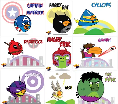 T i e r r a  F r e a k: Superhéroes versión Angry Birds.