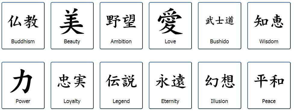 Kanji para tatuajes - Japón Entre Amigos | Japón Entre Amigos