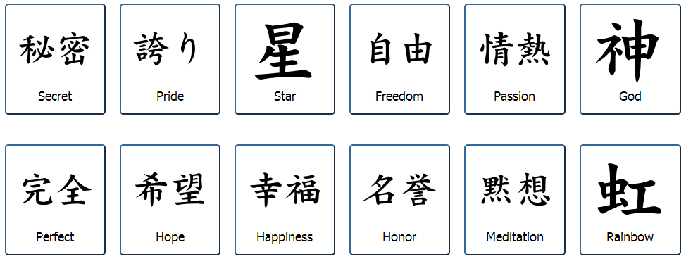 Kanji para tatuajes - Japón Entre Amigos | Japón Entre Amigos