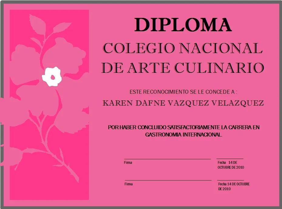 karen: diploma