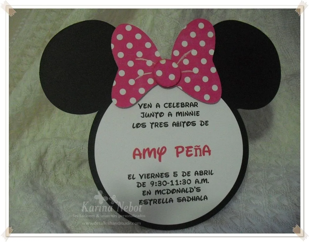 Karina Nebot: Los tres añitos de Amy junto a Minnie Mouse