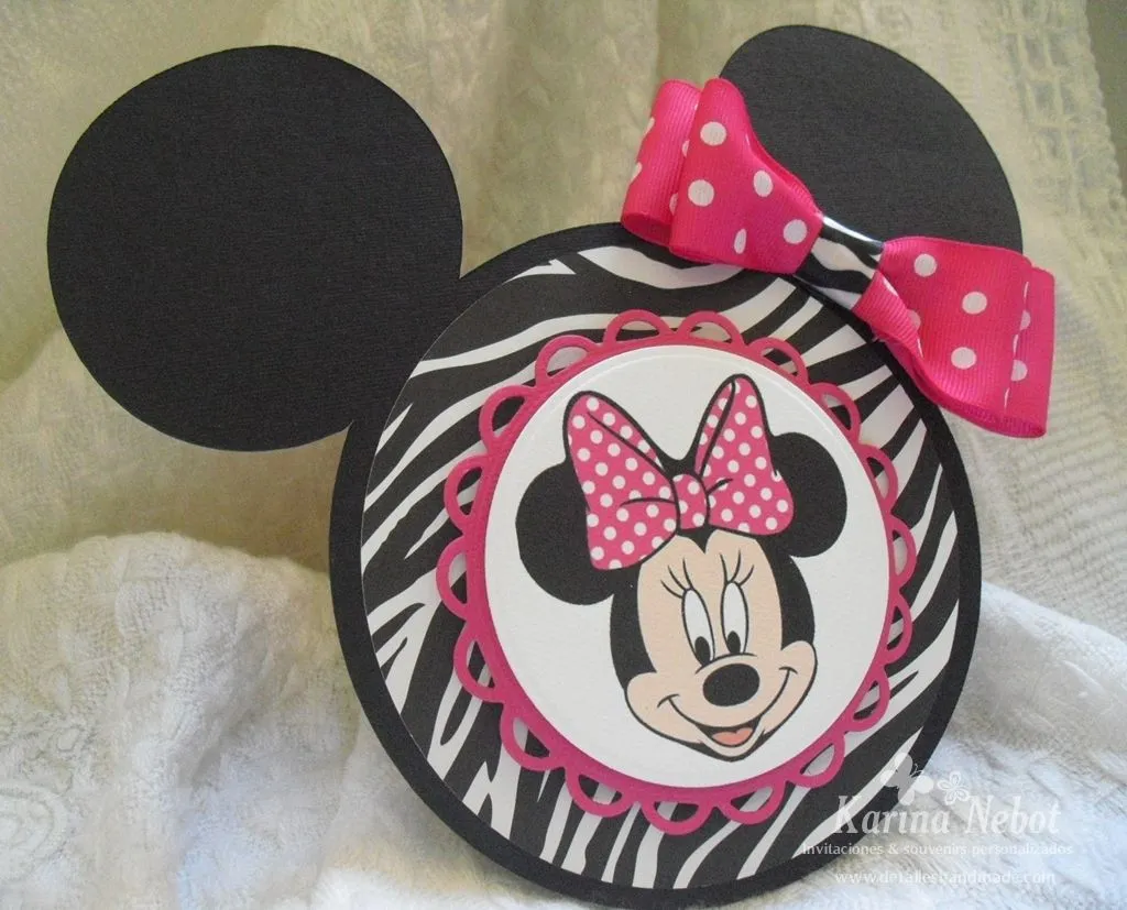 Invitaciónes cumpleaños Minnie Mouse zebra print - Imagui