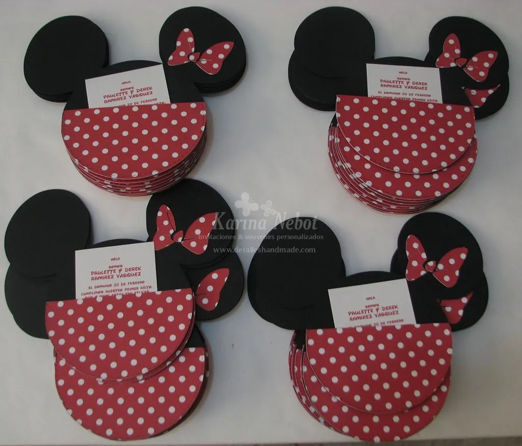 Karina Nebot: Una sola invitación combinando a Mickey y Minnie Mouse