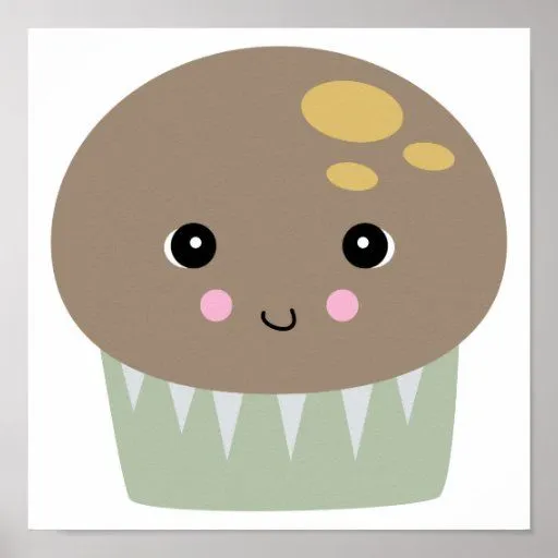 kawaii cute muffin posters from Zazzle.