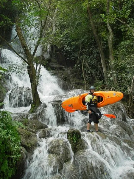 Kayaking the Cascada Micos, Mexico