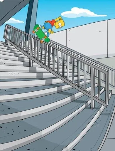 Keegan spots: SKATE LIKE YA BOY, BART SIMPSON!