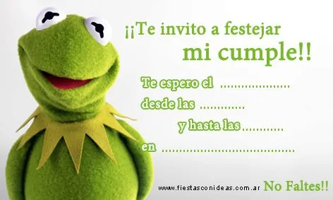 kermit-rana-rene-muppets - Tarjetas de cumpleaños de kermit-