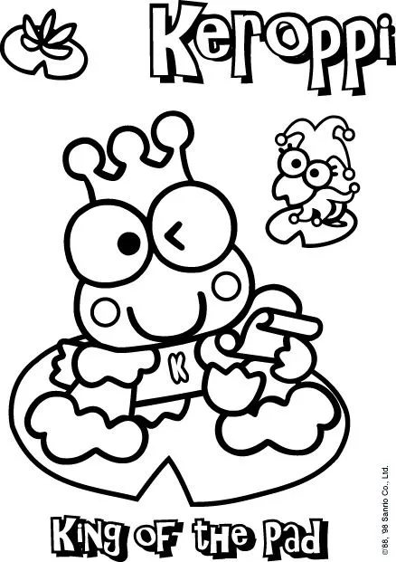 keroppi king of the pad coloring page | Flickr - Photo Sharing!