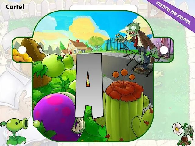 KI-018 Kit Imprimible y Editable Plantas Vs Zombies | Fiesta de papel