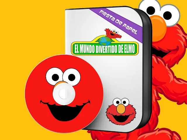 KI-048 Kit Imprimible y Editable Elmo Plaza Sesamo | Fiesta de papel