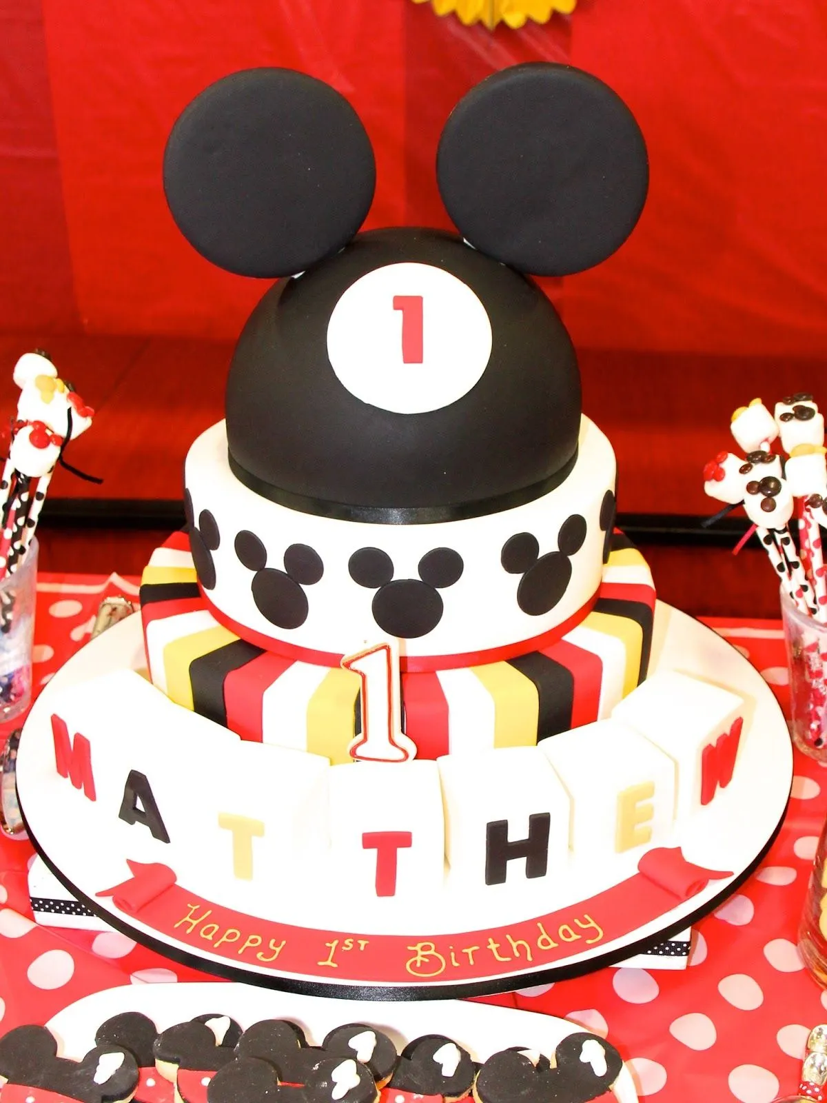 Kids Party Ideas: Mickey Mouse Themed First Birthday | Basil and ...