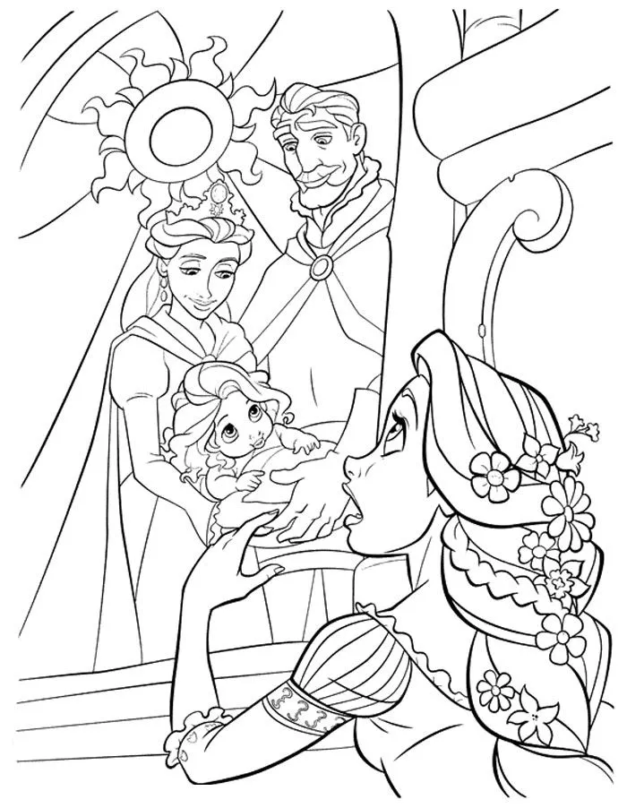 Kids Under 7: Tangled Coloring Pages