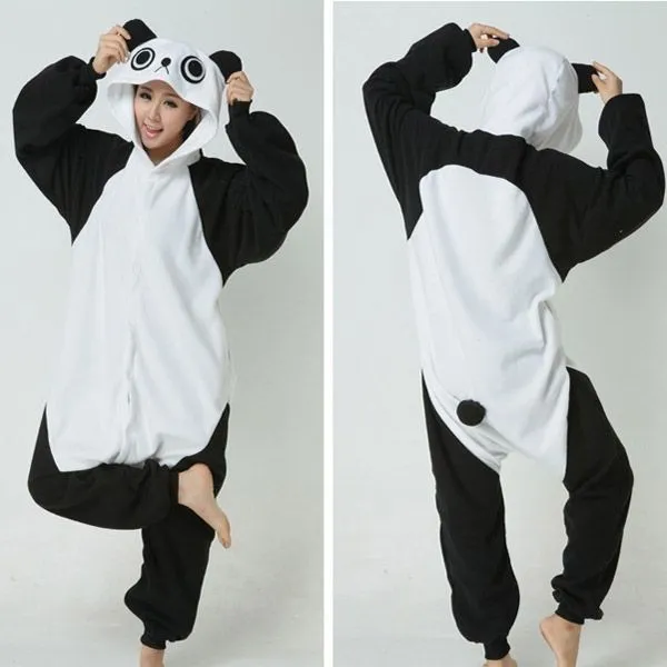 Kigurumi Adulto Panda Onesie Cosplay Talla S-XL en Lana Polar Disfraz