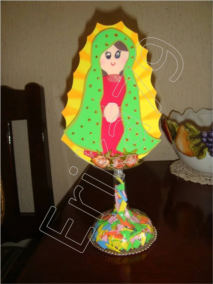 Kikita-Manualidades: Centros de Mesa Virgencita Distroller