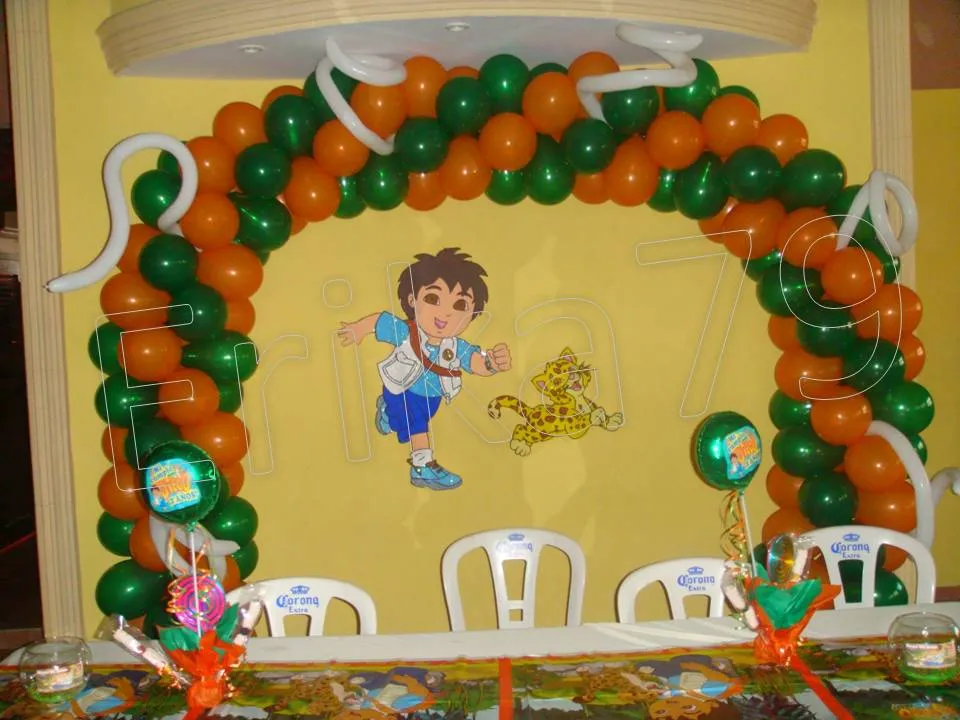 Kikita-Manualidades: Decoración Diego Go (arco y globoflexia)