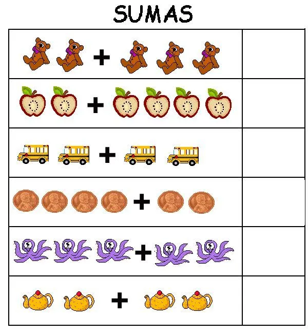 El Kinder de Mamá: Sumas y restas preescolar imprimibles Parte II