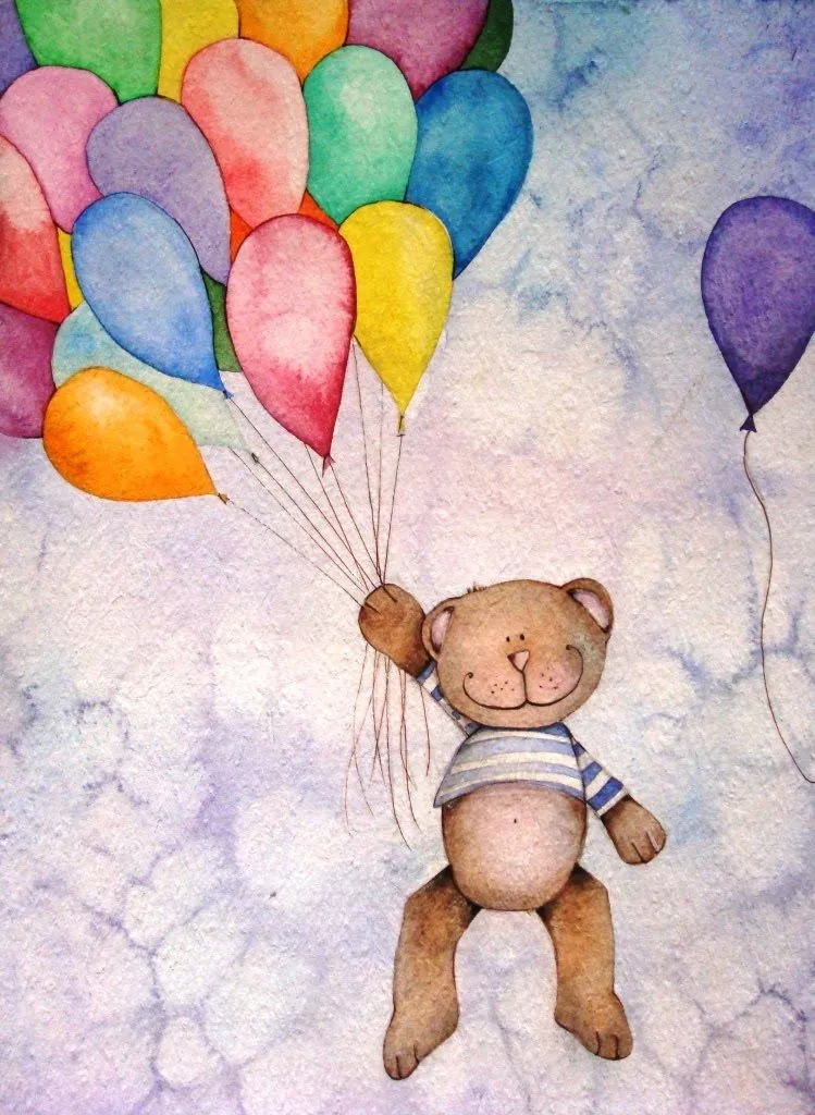 Kira Mamontova: Bear with balloons/ Oso con globos