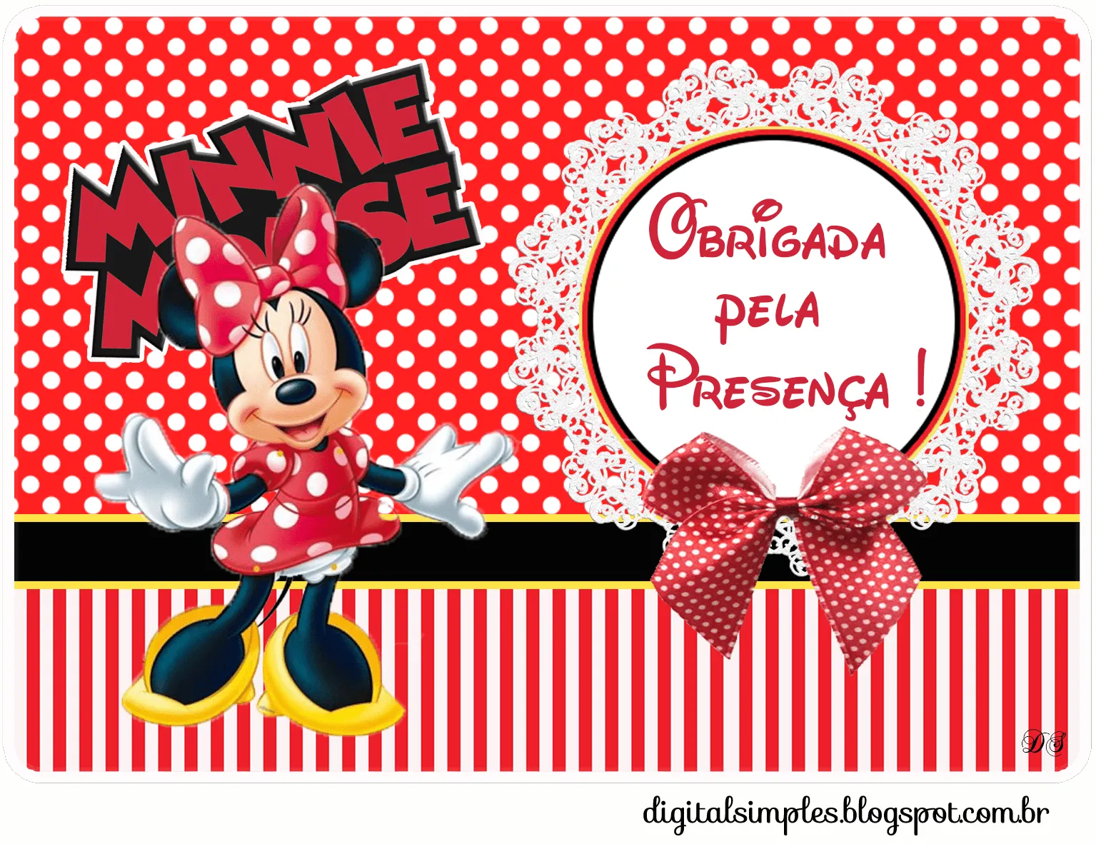 Kit Aniversário Personalizados Tema "Minnie Vermelha" para ...