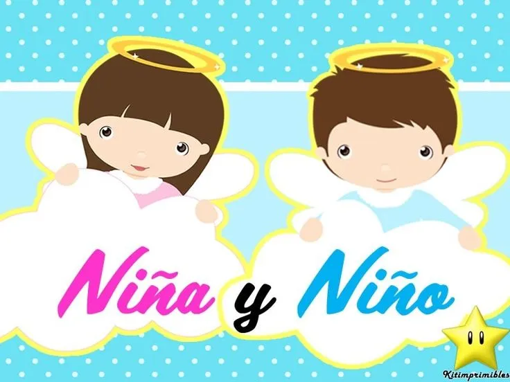 kit-imprimible-angelitos-bautizo-fiestas-eventos-nino-y-nina-10538 ...