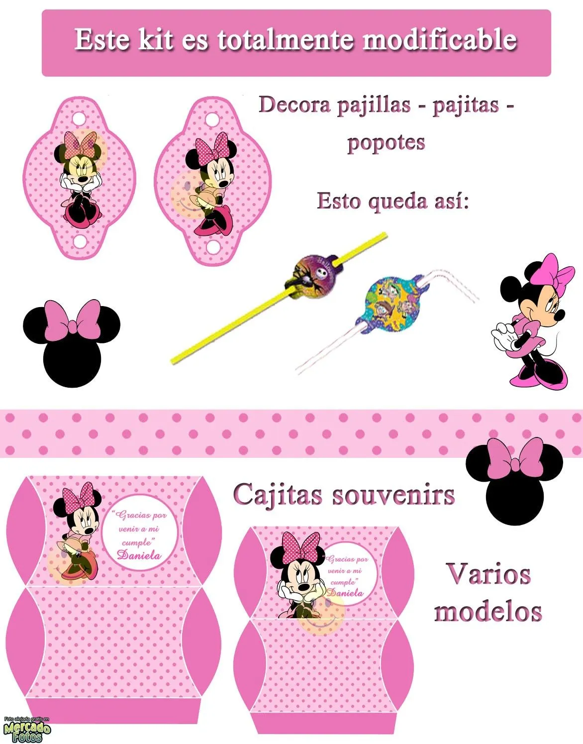 Kit Imprimible Minnie Mouse Beb Tarjetas Mucho Otros Pictures ...