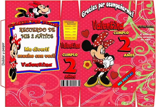 www.todoimprimibles.com: Kit Imprimible Minnie Roja