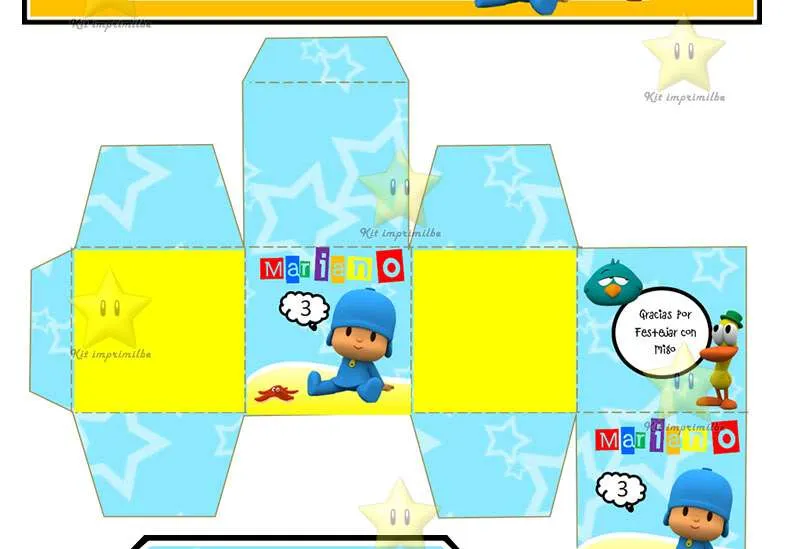 Kit Imprimible Pocoyo, Para Cumpleaños, Tarjetas Y Más a $ 8.99 ...