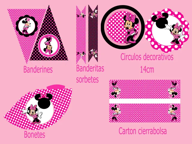 Kit para imprimir de Minnie Mouse - Imagui | cumple Pili 3 ...