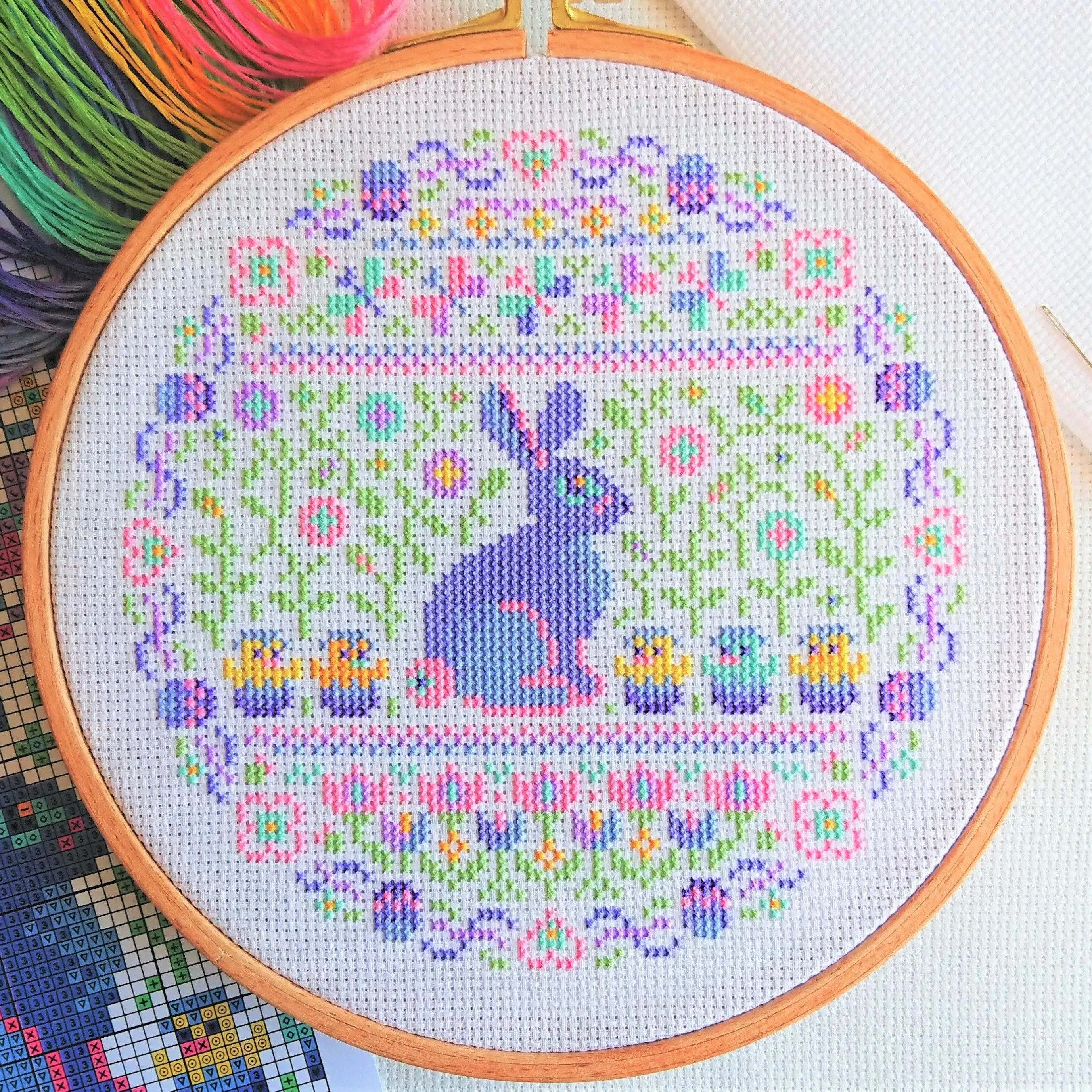 KIT Kit de punto de cruz de muestra de Pascua Diseño - Etsy México