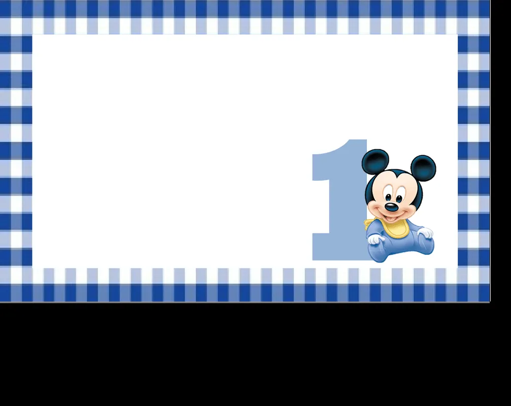 Kit Mickey Primer Año, para Imprimir Gratis. | Ideas y material ...