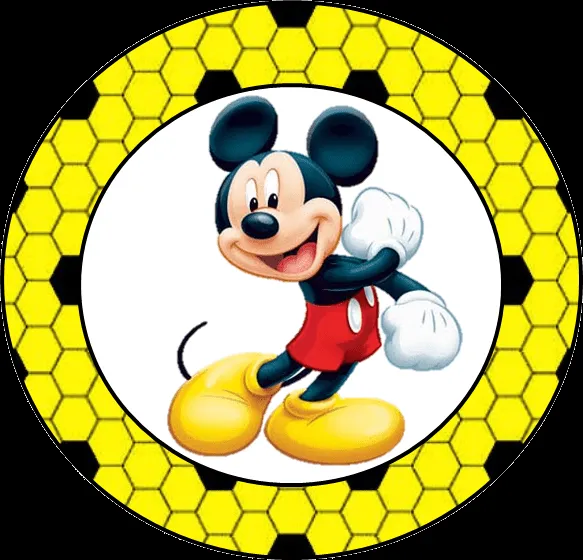 Kit de Mickey con orilla de panal, para Imprimir Gratis. | Ideas y ...