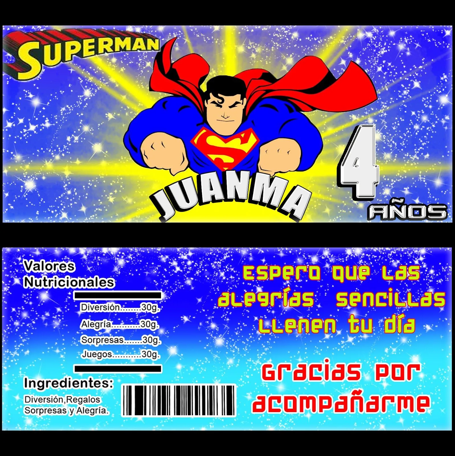 KITS IMPRIMIBLES: Kit Imprimible Superman invitaciones Cumpleaños