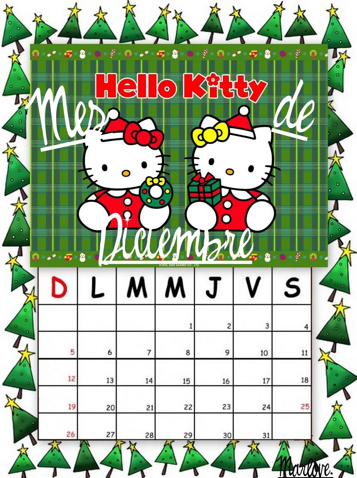  ... DE KITTY: Llegó Diciembre: Calendarios Navideños Hello Kitty