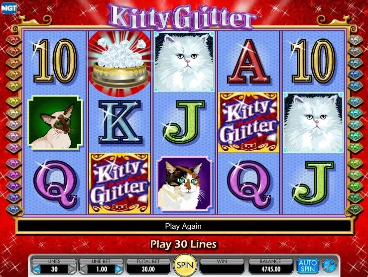 Kitty Glitter slot game by IGT