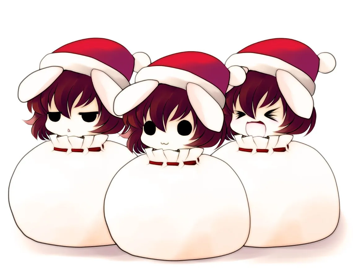 Konachan.com - 90523 chibi christmas inaba_tewi touhou