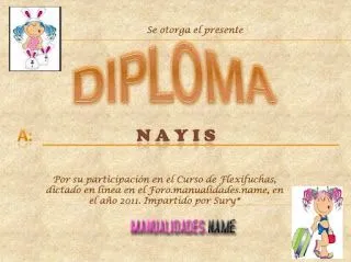 Kositas Nayis's: Diplomas, Reconocimientos y Premios