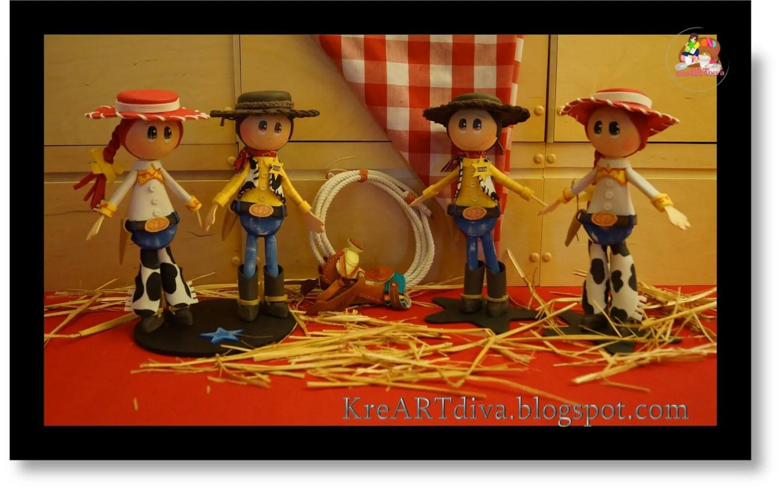 KreARTdiva: Fofuchos Toy Story Woody y Jessie una vez más.....