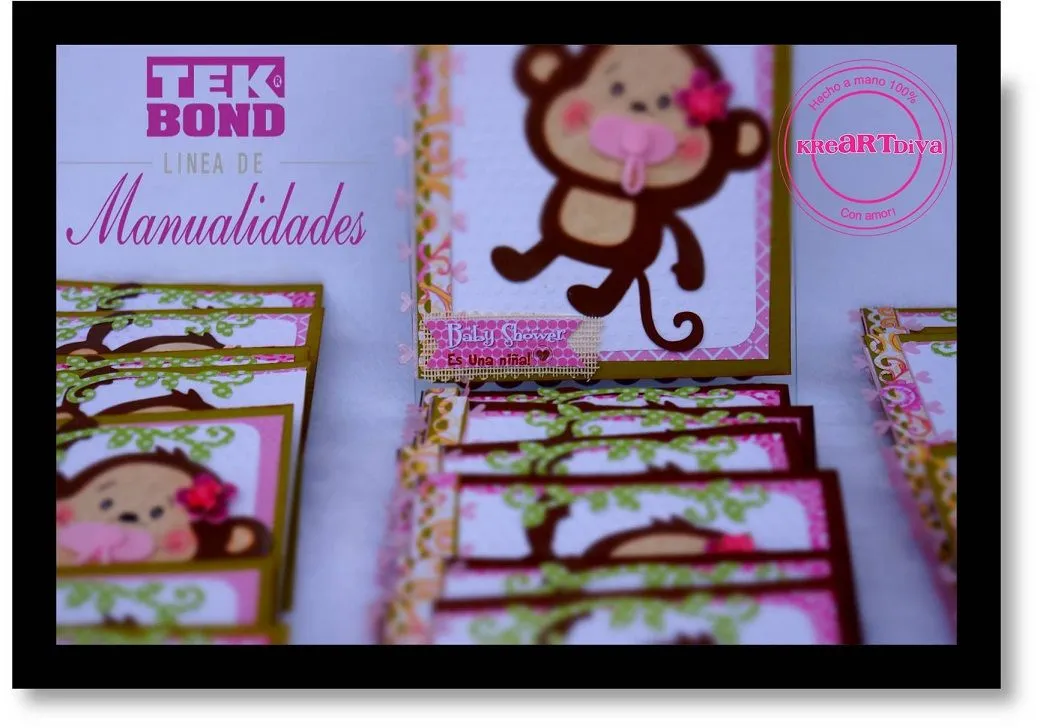 KreARTdiva: Invitaciones Changuitas Foamy combinación con Scrap ...