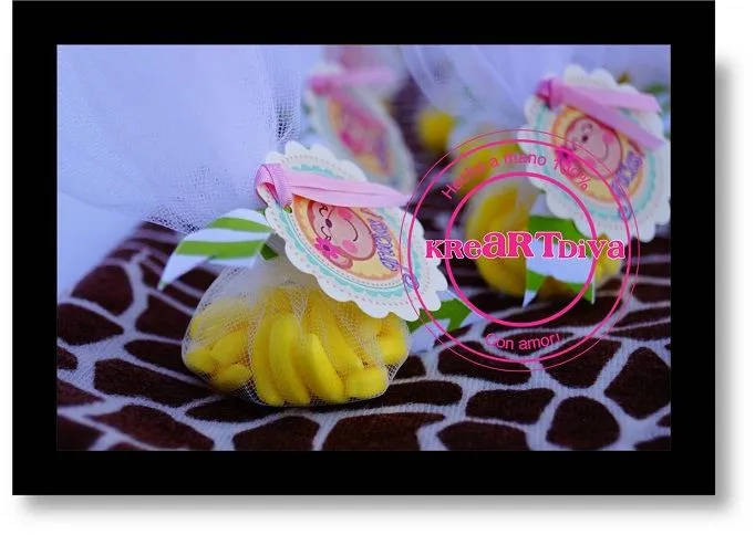 KreARTdiva: Morralitos Bananitas Baby Shower Changuitos, Changuitas.