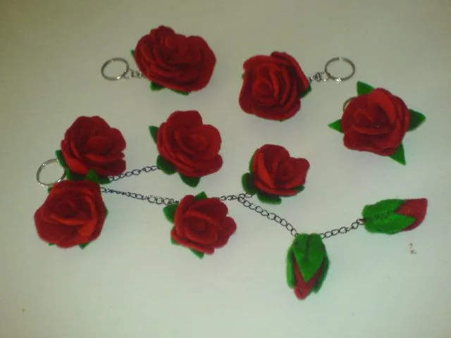 Kreasi Kain Flanel Mawar Merah ala Sunflo (A Red Rose Felt Craft ...