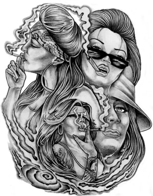 la-cholas-arte.jpg (500×639) | GangSTerrific Images /Art , Sayings ...