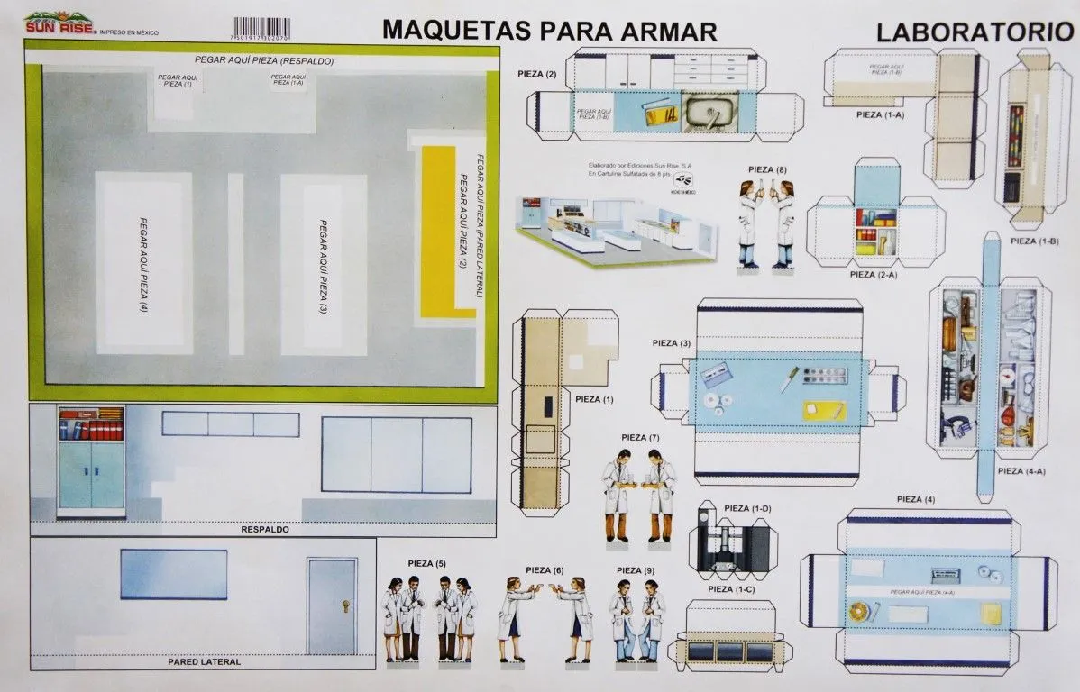 LABORATORIO Maqueta para Recortar y Armar – Fuji Hands