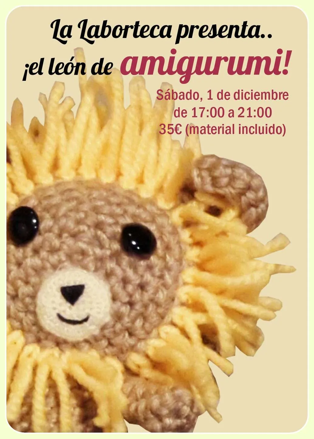 la laborteca: el león de AMIGURUMI!