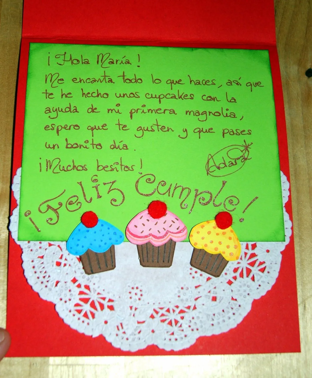 Lady scrapy: Tarjeta de cumpleaños para Maria