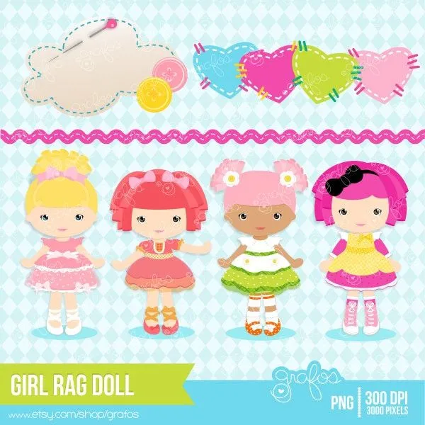 Popular items for clipart lalaloopsy on Etsy