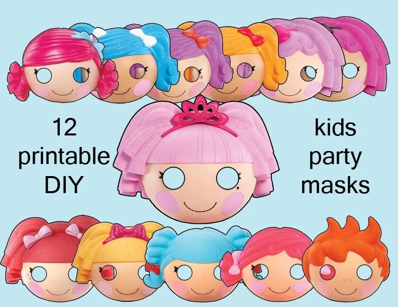Lalaloopsy Party Mask Kit by QuirkyArtistLoft on Etsy